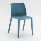 Chaise de salle à manger en polypropylène coloré Made in Italy, 4 pièces - Guenda Viadurini