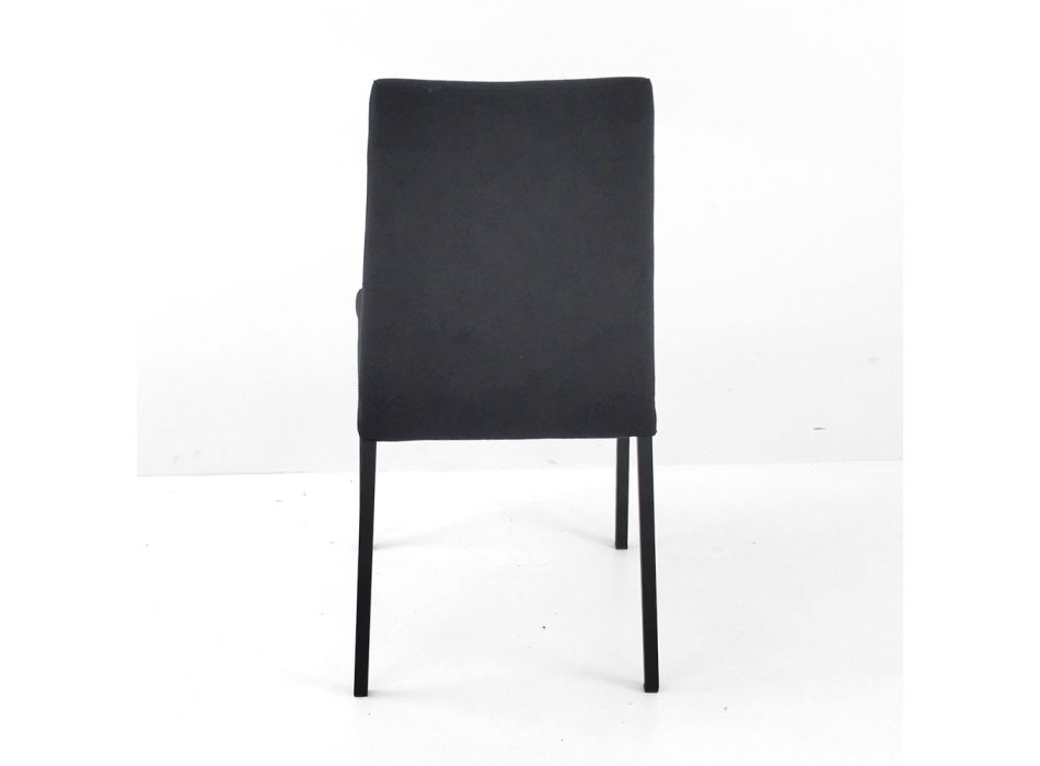 Chaise de salle à manger en tissu avec dossier haut Made in Italy - Orietta Viadurini