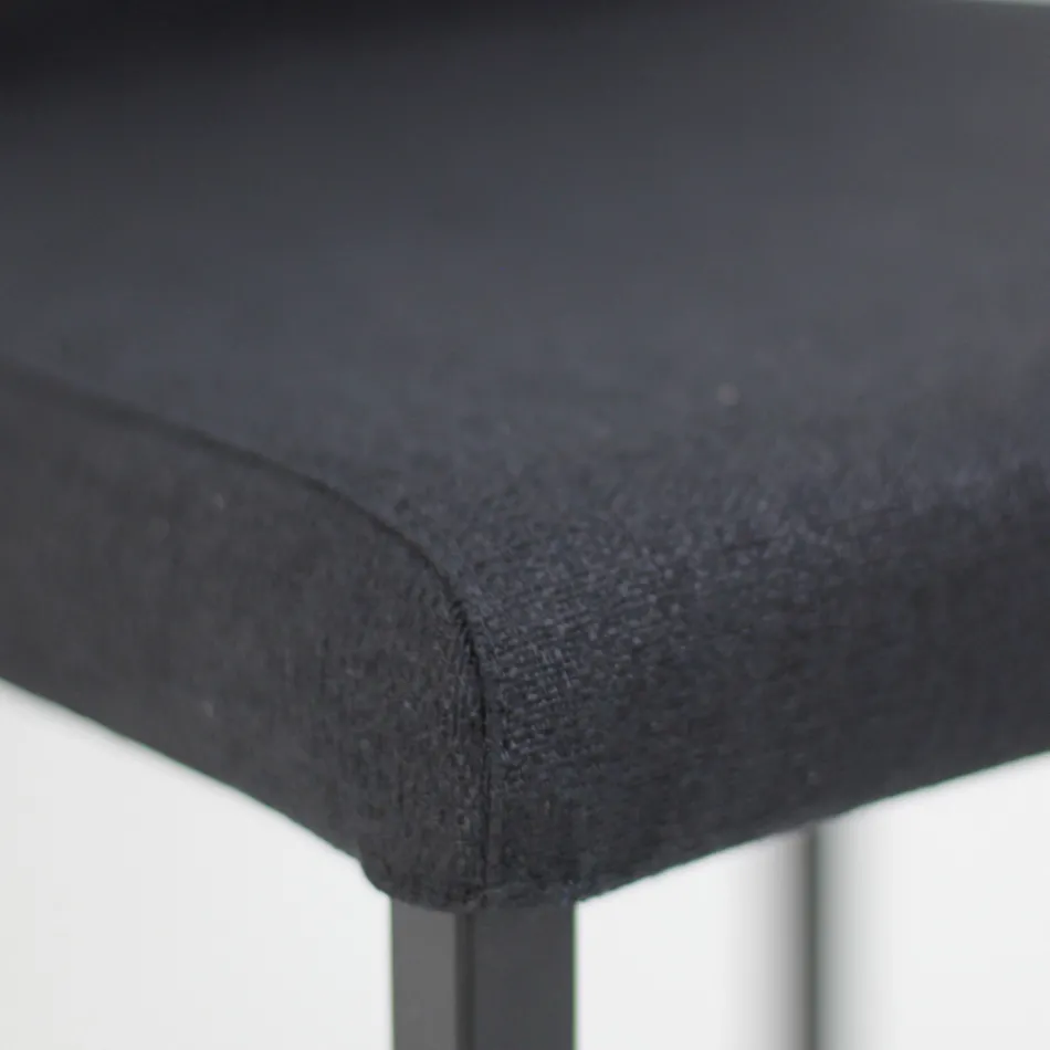 Chaise de salle à manger en tissu avec dossier haut Made in Italy - Orietta Viadurini