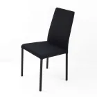 Chaise de salle à manger en tissu avec dossier haut Made in Italy - Orietta Viadurini
