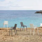 Chaise de salle à manger d'extérieur en plastique empilable 4 pièces - Ibiza par Vondom Viadurini