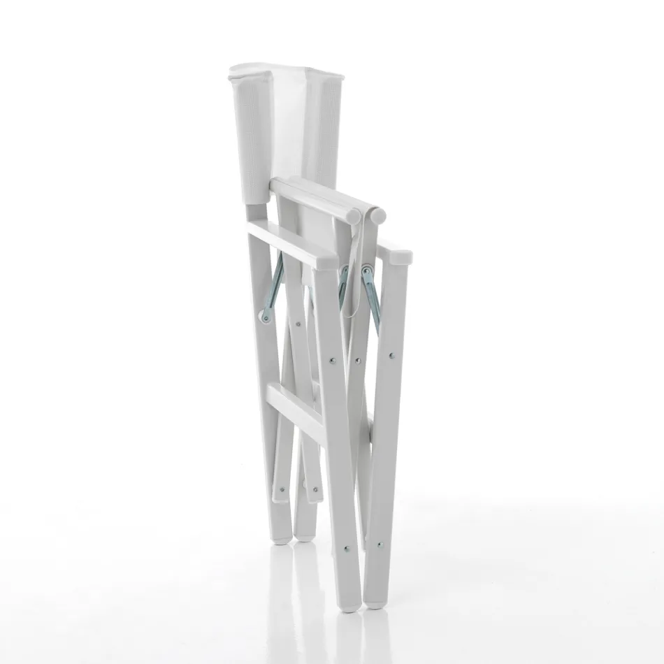 Chaise de Réalisateur Pliante en Aluminium et Textilène - Fluoré Viadurini