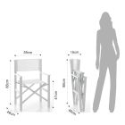 Chaise de Réalisateur Pliante en Aluminium et Textilène - Fluoré Viadurini