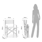 Chaise de Réalisateur Pliante en Aluminium et Textilène - Fluoré Viadurini