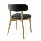 Chaise de salle à manger en bois et tissu ou simili cuir Made in Italy - Siren Viadurini