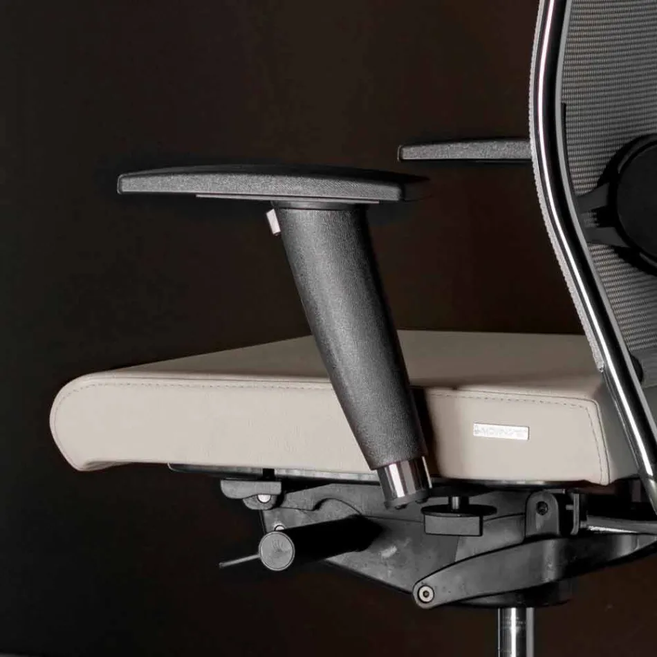 Chaise de bureau ergonomique pivotante avec roulettes et accoudoirs - Gimiglia Viadurini