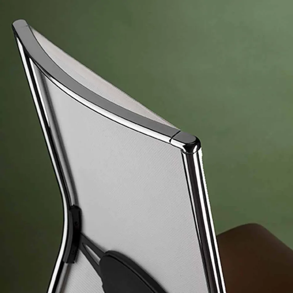 Chaise de bureau ergonomique pivotante avec roulettes et accoudoirs - Gimiglia Viadurini