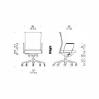 Chaise de bureau ergonomique pivotante avec roulettes et accoudoirs - Gimiglia Viadurini