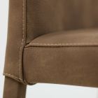 Chaise de salon avec dossier haut en similicuir Made in Italy - Orietta Viadurini