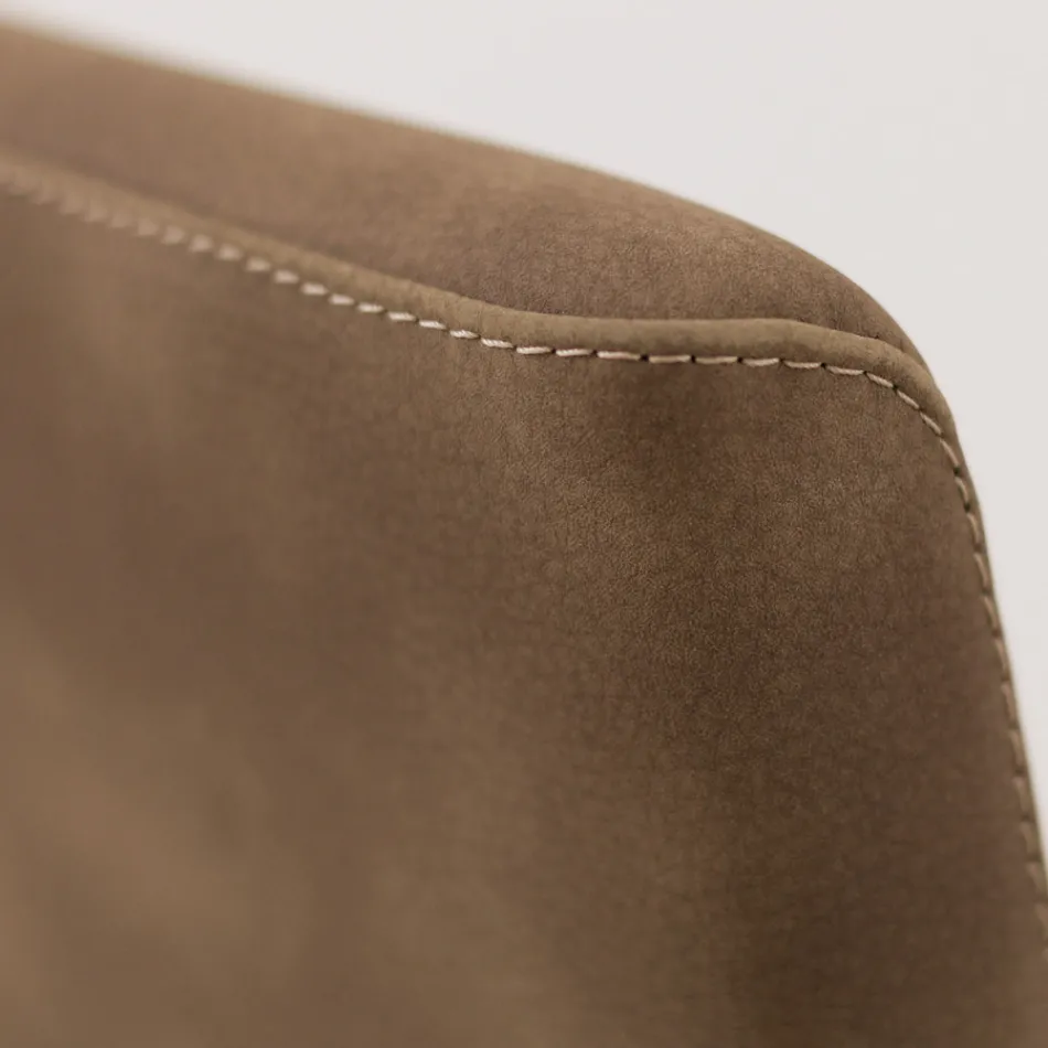 Chaise de salon avec dossier haut en similicuir Made in Italy - Orietta Viadurini