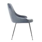 Chaise de salon avec assise en tissu microfibre de différentes couleurs - Bois de santal Viadurini