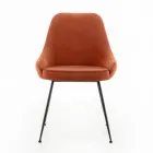 Chaise de salon avec assise en tissu microfibre de différentes couleurs - Bois de santal Viadurini