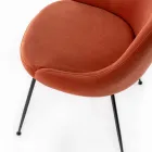 Chaise de salon avec assise en tissu microfibre de différentes couleurs - Bois de santal Viadurini