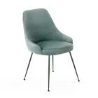 Chaise de salon avec assise en tissu microfibre de différentes couleurs - Bois de santal Viadurini