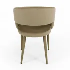 Chaise de salon avec assise en velours finition corde fabriquée en Italie - Savignano Viadurini