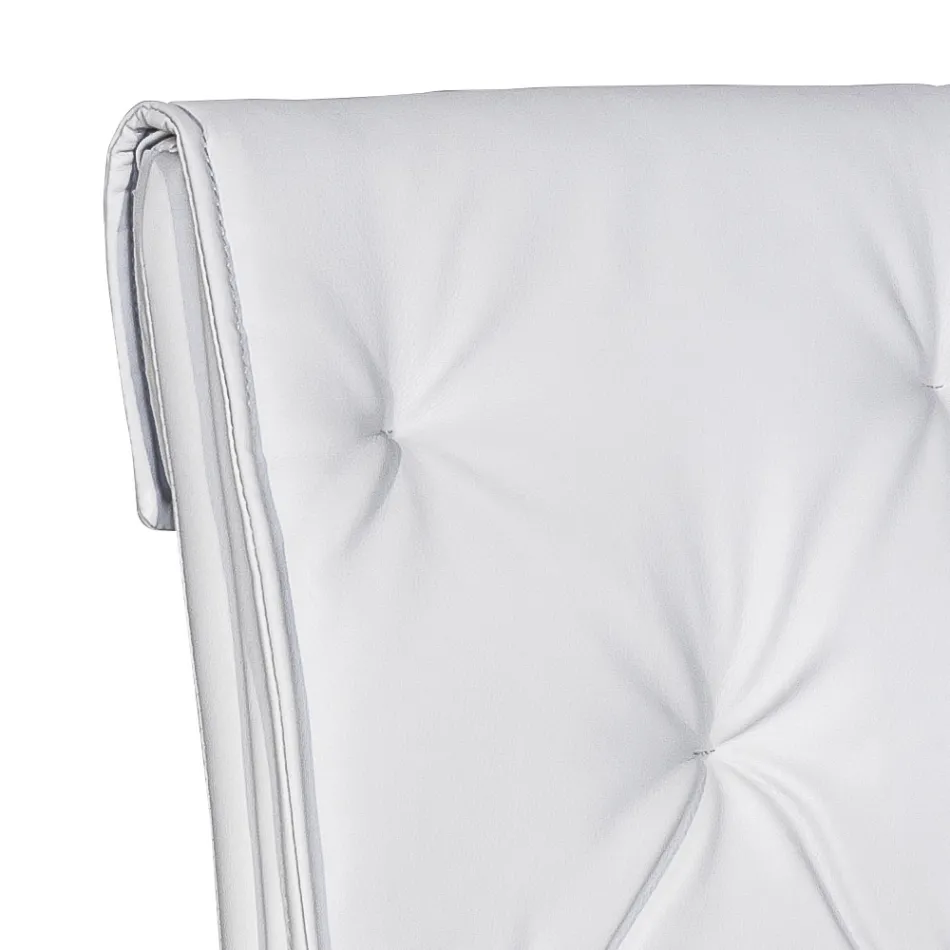 Chaise de salon avec structure et assise en simili cuir Made in Italy - Grogu Viadurini