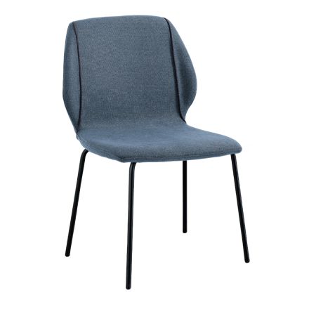 Chaise de salon élégante au design moderne en tissu avec bordure - Scarat Viadurini