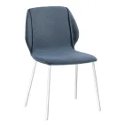 Chaise de salon élégante au design moderne en tissu avec bordure - Scarat Viadurini