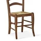 Chaise de salon en hêtre avec assise en paille fabriquée en Italie - Tamara Viadurini