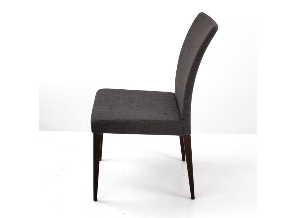 Chaise de salon en bois de frêne teinté et tissu Made in Italy - Aspect Viadurini