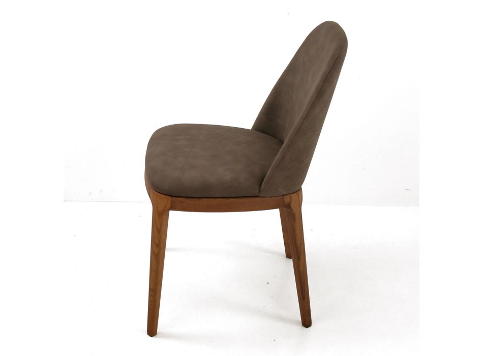 Chaise de salon en bois de frêne teinté Made in Italy - Lyanne Viadurini