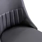 Chaise de salon en métal et éco-cuir de différentes finitions - Onde Viadurini