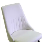 Chaise de salon en métal et éco-cuir de différentes finitions - Onde Viadurini