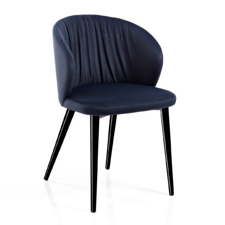 Chaise de salon en tissu et frêne au design élégant - Reginaldo Viadurini