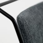 Chaise de Salon en Tissu et Laqué Made in Italy - Uralia Viadurini