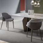 Chaise de salon en tissu et cuir Made in Italy - Bonaldo My Way Viadurini