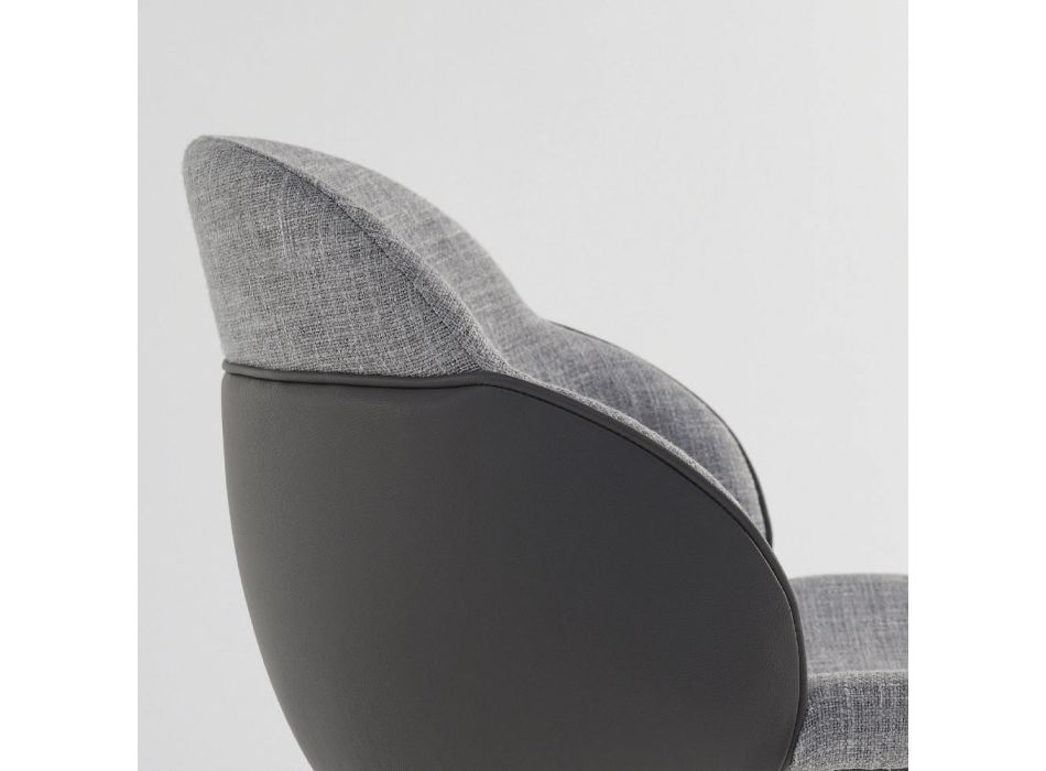 Chaise de salon en tissu et cuir Made in Italy - Bonaldo My Way Viadurini