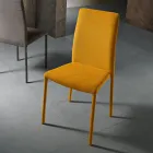 Chaise de salon entièrement rembourrée en tissu Made in Italy - Lorelai Viadurini