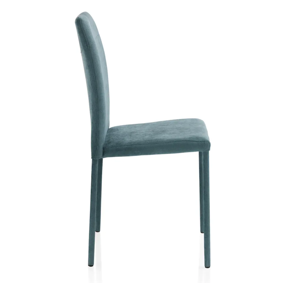 Chaise de salon entièrement rembourrée en tissu Made in Italy - Lorelai Viadurini