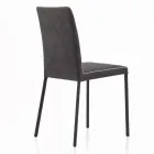 Chaise de salon rembourrée et pieds laqués fabriquée en Italie - Catania Viadurini