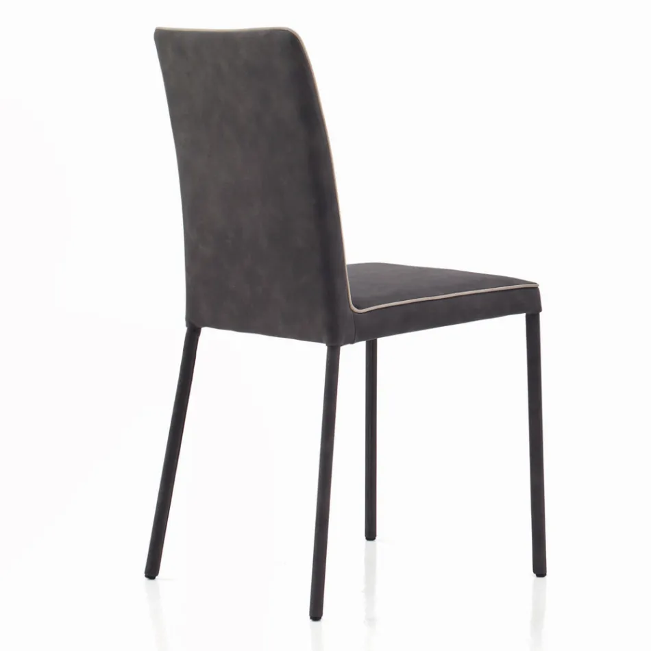 Chaise de salon rembourrée et pieds laqués fabriquée en Italie - Catania Viadurini