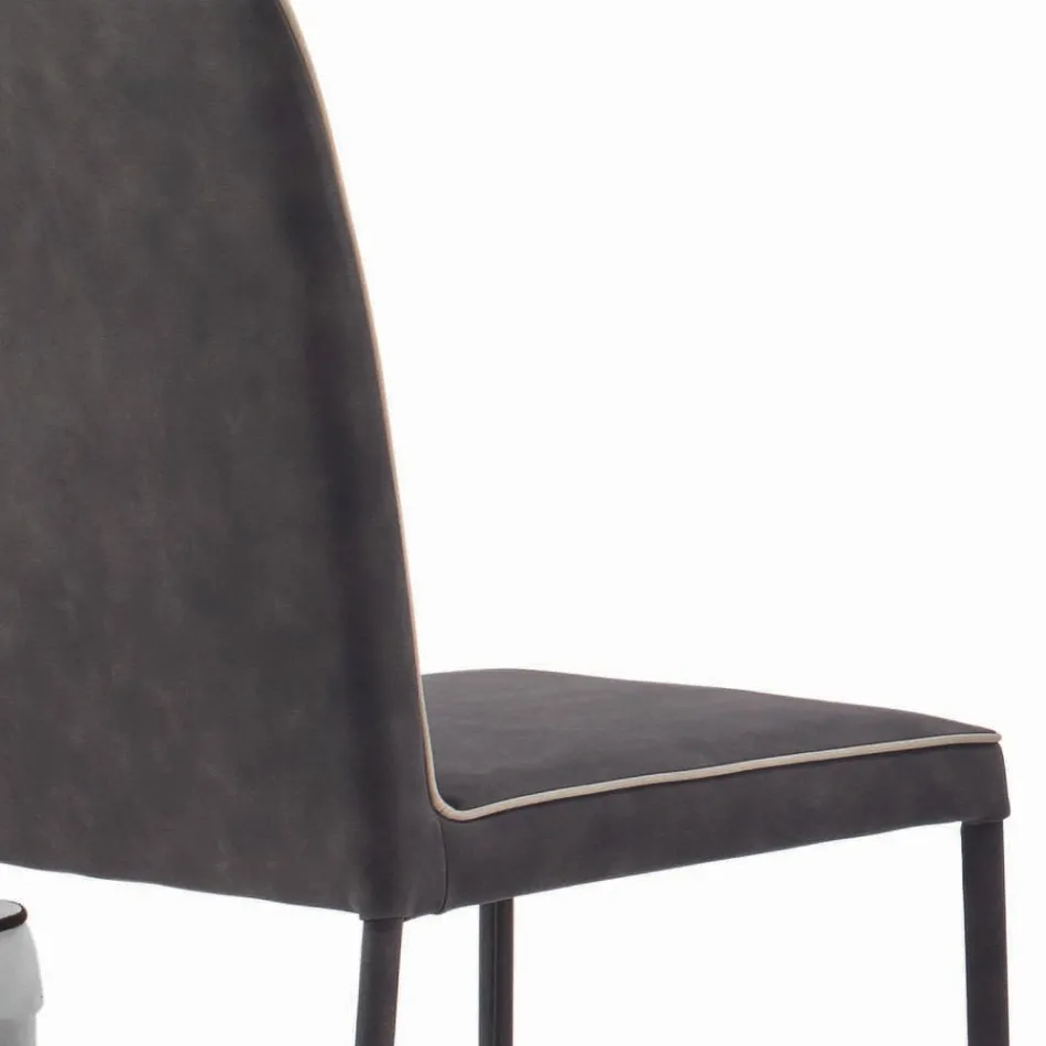 Chaise de salon rembourrée et pieds laqués fabriquée en Italie - Catania Viadurini