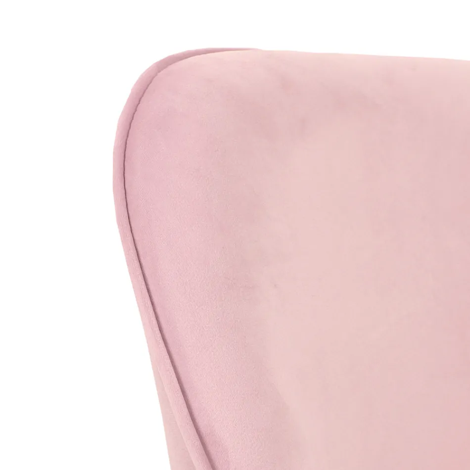 Chaise de bureau base en métal et assise en tissu - Anguilla Viadurini