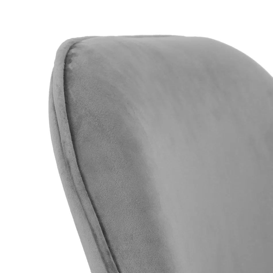 Chaise de bureau base en métal et assise en tissu - Anguilla Viadurini