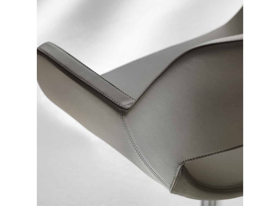 Chaise de bureau en éco-cuir blanc Michelle Viadurini