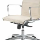 Chaise de bureau avec monocoque en simili cuir made in Italy Agata Viadurini