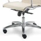 Chaise de bureau avec monocoque en simili cuir made in Italy Agata Viadurini