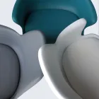 Chaise de bureau avec roulettes, accoudoirs et assise réglable en hauteur - Iuri Viadurini