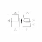 Chaise de bureau luge ergonomique avec accoudoirs Made in Italy - Filanna Viadurini