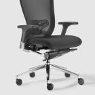 Chaise de bureau ergonomique avec roulettes en tissu et simili cuir - Takeshi Viadurini