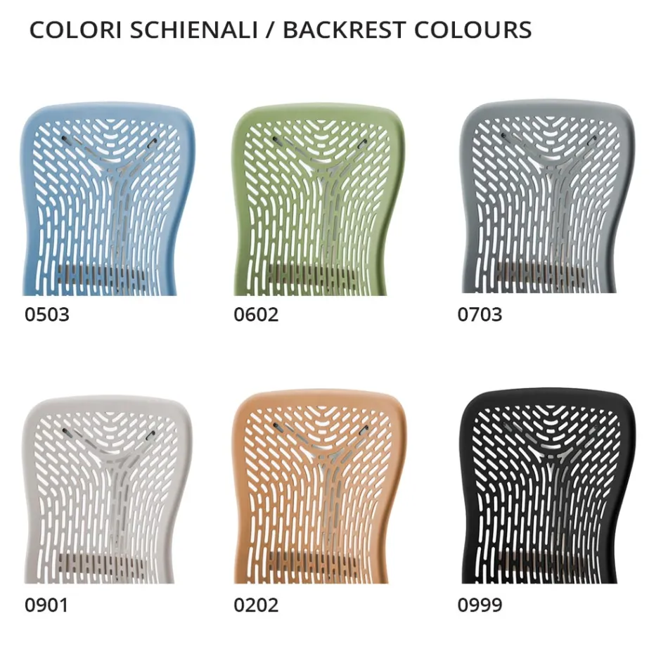 Chaise de bureau ergonomique et pivotante avec accoudoirs Made in Italy - Fulvio Viadurini