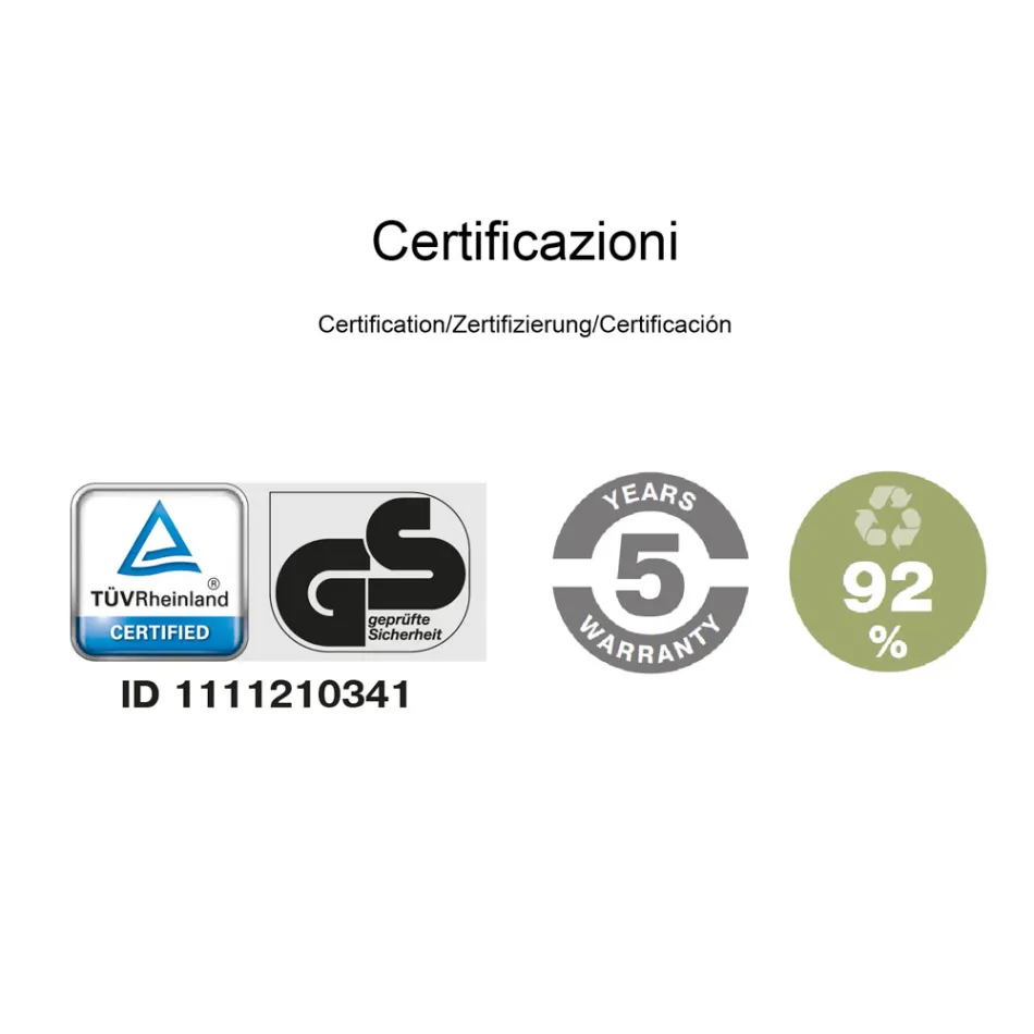 Chaise de bureau ergonomique et pivotante avec accoudoirs Made in Italy - Fulvio Viadurini