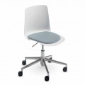 Chaise de bureau en aluminium et polypropylène Made in Italy, 2 pièces - Charita