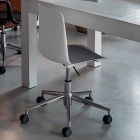 Chaise de bureau en aluminium et polypropylène Made in Italy, 2 pièces - Charita Viadurini