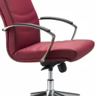 Chaise de bureau en hêtre tapissé dans le type de fleur de peau de vache Debora Viadurini