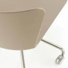 Chaise de bureau en polypropylène avec base chromée Made in Italy - Plutonio Viadurini